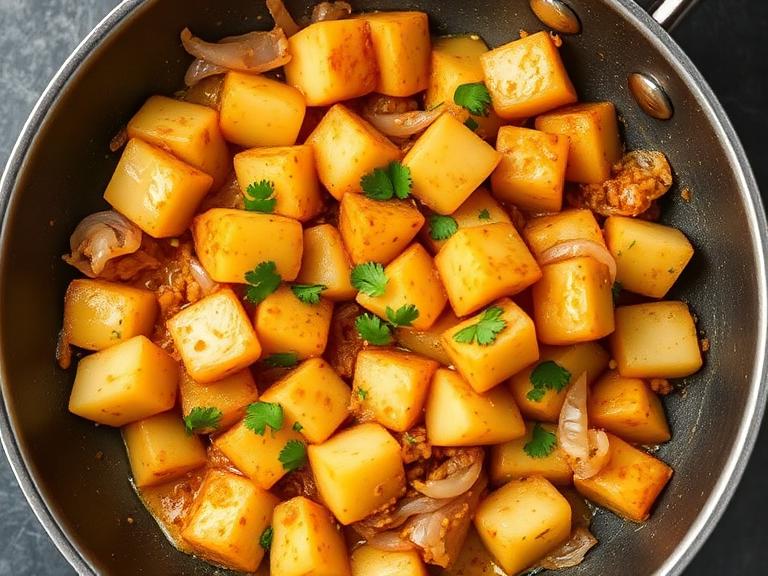 Aloo Do Pyaza — Freshly cooked Aloo Do Pyaza prepared in our pure-veg kitchen.
