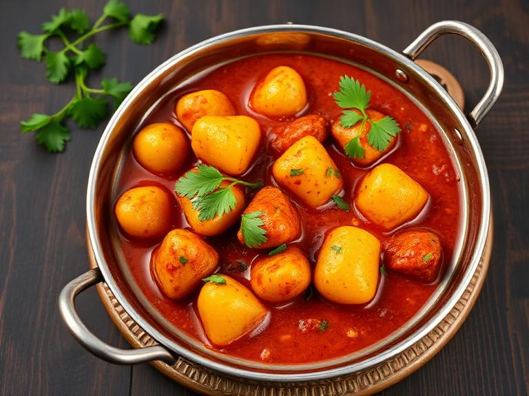 Aloo Dum — Freshly cooked Aloo Dum prepared in our pure-veg kitchen.