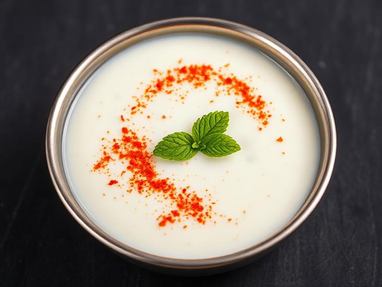 Dahi Raita — Fresh and cooling Dahi Raita, prepared to order.