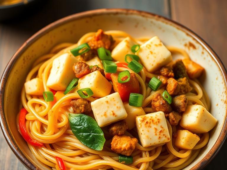 Paneer Chowmein — Freshly prepared Paneer Chowmein in classic Indo-Chinese style.