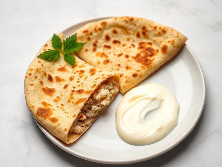Paneer Paratha — Hot Paneer Paratha, freshly cooked on the tawa.