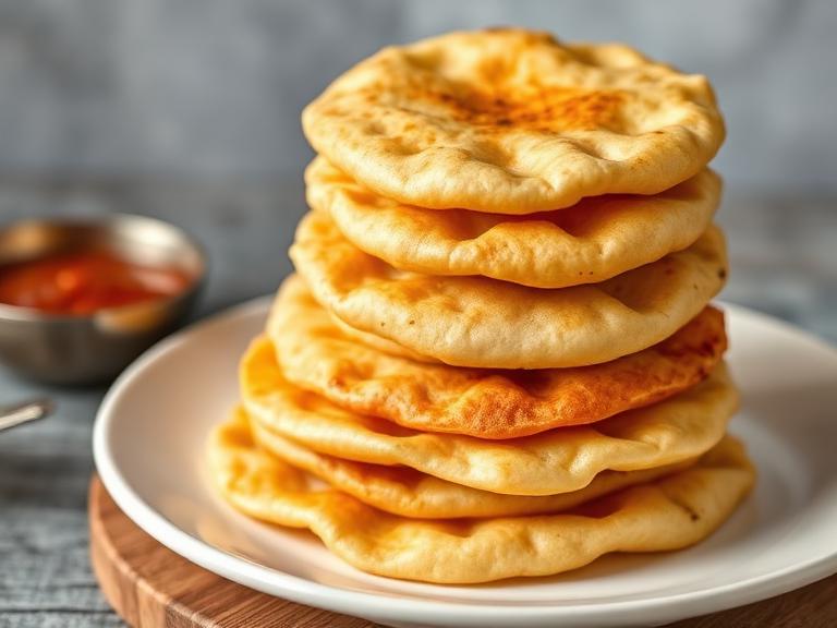 Plain Puri — Fresh Plain Puri prepared hot for your order.